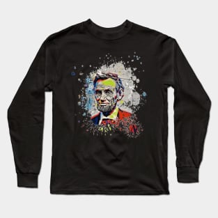 Abraham Lincoln art design Long Sleeve T-Shirt